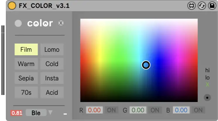 Color Video Effects Module