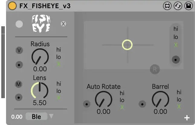 Fisheye Video Effects Module