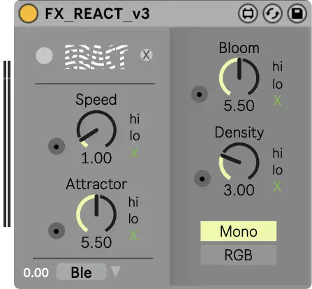 Reaction Diffusion Video Effects Module